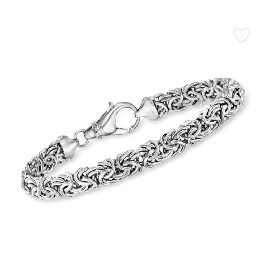 Sterling Silver Small Byzantine Bracelet